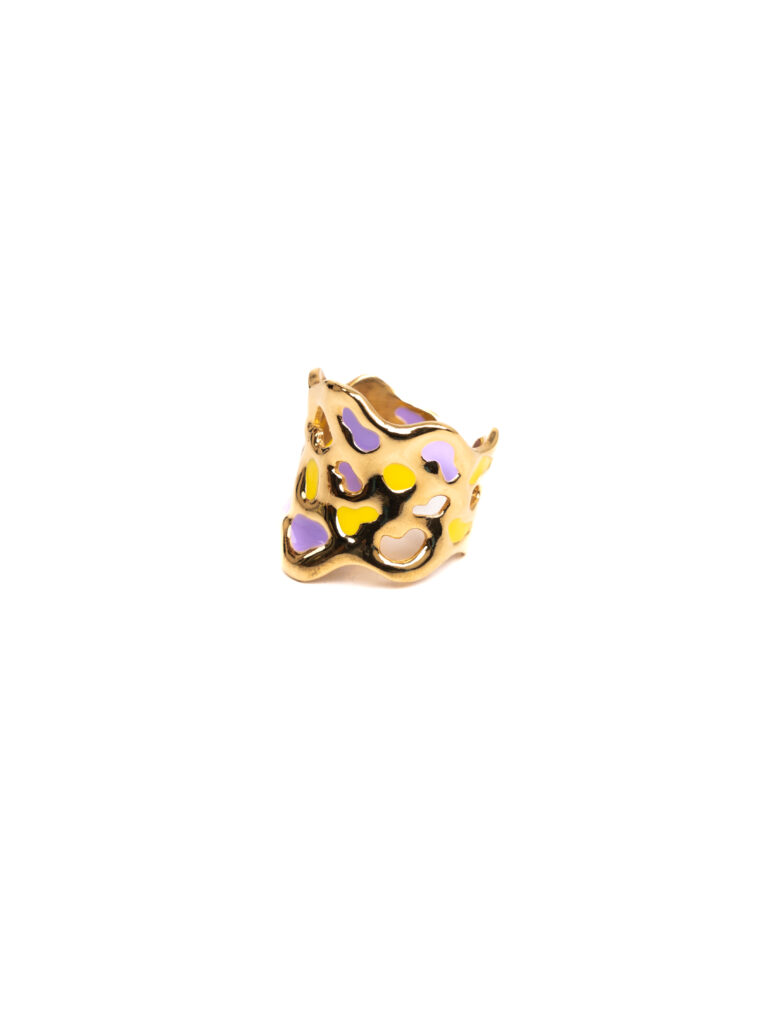 Ring12.84 Liliac and yellow